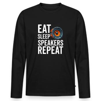 Car Stereo For Audio Installer Speakers Car Bass - Men's Premium Organic Long Sleeve Shirt - black - Front - Nico (187cm)