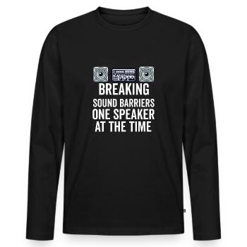 Car Stereo For Audio Installer Speakers Car Bass - Men's Premium Organic Long Sleeve Shirt - black - Front - Nico (187cm)