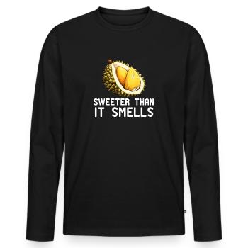 Durian Fruchtliebhaber Lustige Durio Zibethinus Männer - Männer Premium Bio Langarmshirt - Schwarz - Vorne - Nico (187cm)