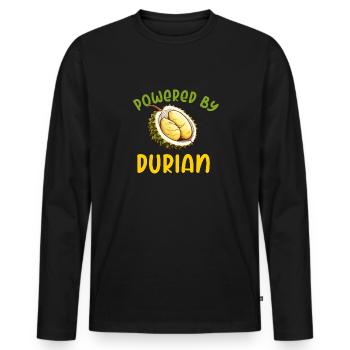 Durian Fruchtliebhaber Lustige Durio Zibethinus Männer - Männer Premium Bio Langarmshirt - Schwarz - Vorne - Nico (187cm)