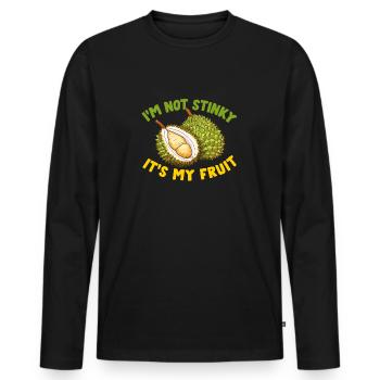 Durian Fruchtliebhaber Lustige Durio Zibethinus Männer - Männer Premium Bio Langarmshirt - Schwarz - Vorne - Nico (187cm)