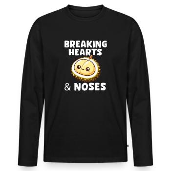 Durian Fruchtliebhaber Lustige Durio Zibethinus Männer - Männer Premium Bio Langarmshirt - Schwarz - Vorne - Nico (187cm)