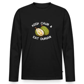Durian Fruchtliebhaber Lustige Durio Zibethinus Männer - Männer Premium Bio Langarmshirt - Schwarz - Vorne - Nico (187cm)