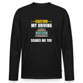 Neue Fahrschüler Mädchen Frauen Mutter Tochter - Männer Premium Bio Langarmshirt - Schwarz - Vorne - Nico (187cm)