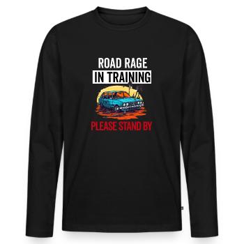 Neue Fahrschüler Mädchen Frauen Mutter Tochter - Männer Premium Bio Langarmshirt - Schwarz - Vorne - Nico (187cm)