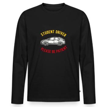 Neue Fahrschüler Mädchen Frauen Mutter Tochter - Männer Premium Bio Langarmshirt - Schwarz - Vorne - Nico (187cm)