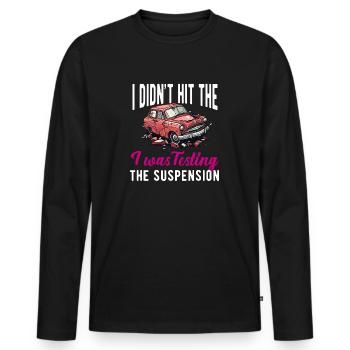 Neue Fahrschüler Mädchen Frauen Mutter Tochter - Männer Premium Bio Langarmshirt - Schwarz - Vorne - Nico (187cm)