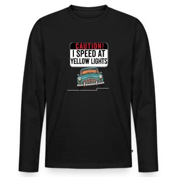 Neue Fahrschüler Mädchen Frauen Mutter Tochter - Männer Premium Bio Langarmshirt - Schwarz - Vorne - Nico (187cm)
