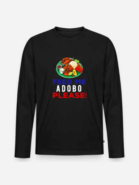 Filippijnse Filippijnen Vrouwen Mannen Filipijns eten - Premium økologisk langærmet T-shirt til mænd - sort