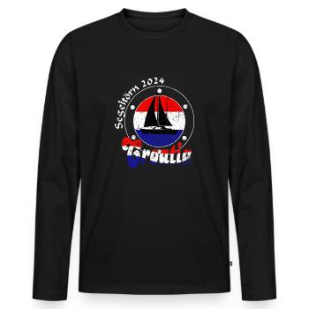 Kroatien Segeltörn 2024 - Männer Premium Bio Langarmshirt - Schwarz - Vorne - Nico (187cm)