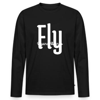 Liberté Mentalité Liberté Liberté Drôle Geek - T-shirt manches longues Premium bio Homme - noir - Devant - Nico (187cm)