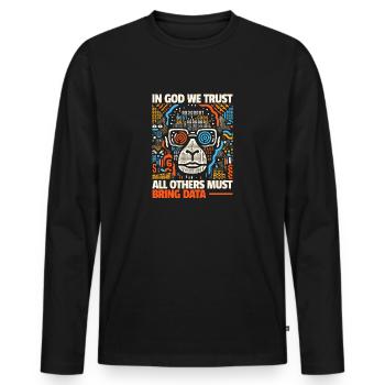 Daten Analyst - Lustiges Geschenk für Analytiker - Männer Premium Bio Langarmshirt - Schwarz - Vorne - Nico (187cm)