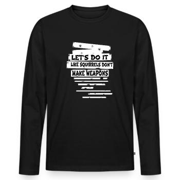 Festival Hippie Désarmement Blague Déclaration Hippie - T-shirt manches longues Premium bio Homme - noir - Devant - Nico (187cm)
