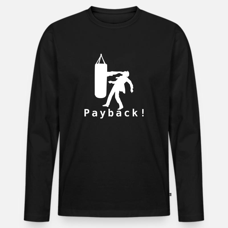 Packback! - Männer Premium Bio Langarmshirt - Schwarz