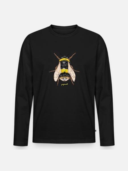 bumblebee - Men's Premium Organic Long Sleeve Shirt - black