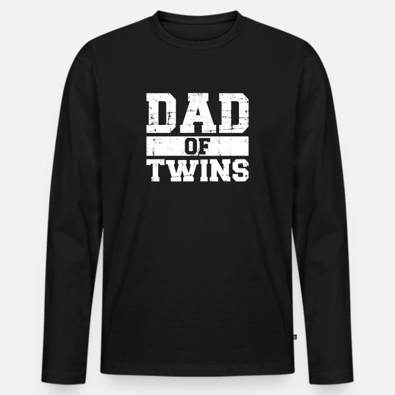 Zwillinge - Männer Premium Bio Langarmshirt - Schwarz