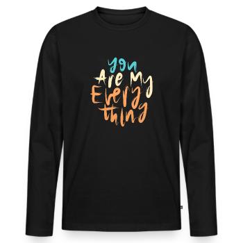 Tu es mon tout - T-shirt manches longues Premium bio Homme - noir - Devant - Nico (187cm)