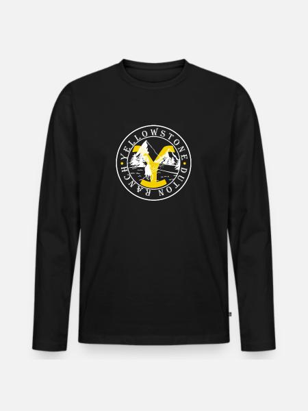 Yellowstone Dutton Ranch For Dark - Men's Premium Organic Long Sleeve Shirt - black