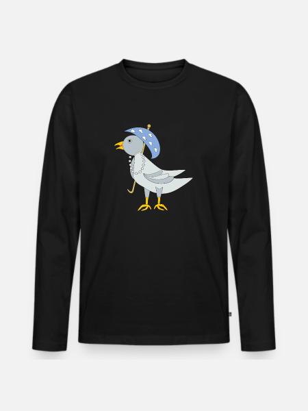 Gut behütet - Männer Premium Bio Langarmshirt - Schwarz