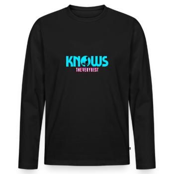 Muttertag - Männer Premium Bio Langarmshirt - Schwarz - Vorne - Nico (187cm)