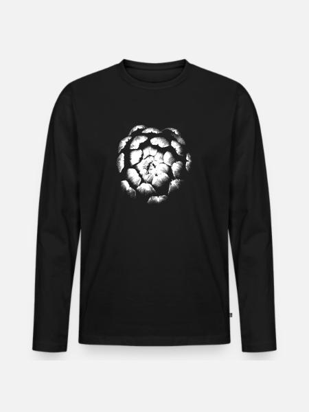 Artischocke - Männer Premium Bio Langarmshirt - Schwarz
