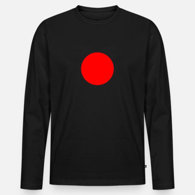 Kreis rote Sonne Japan - Männer Premium Bio Langarmshirt - Schwarz