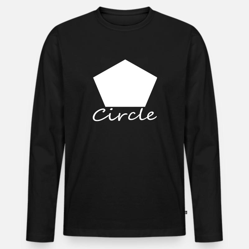 Wrong Circle Shape - Men's Premium Organic Long Sleeve Shirt - black
