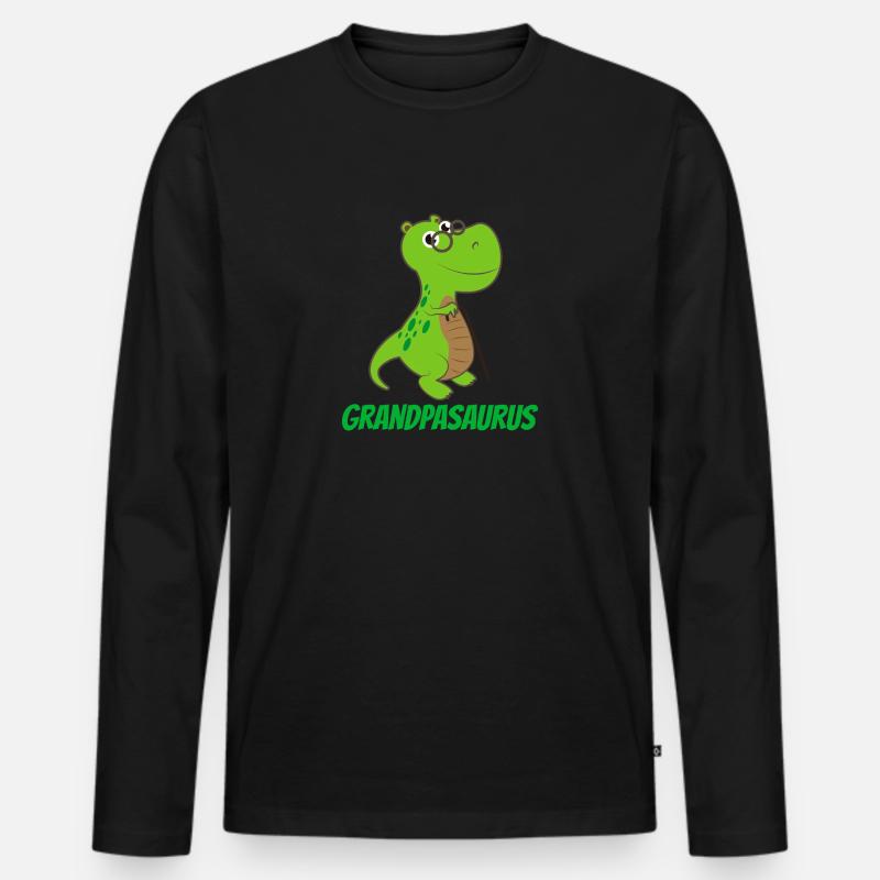 Opasaurus - Gift Idea - Men's Premium Organic Long Sleeve Shirt - black