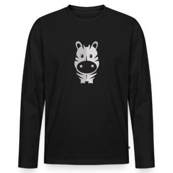 Animals Animals Animal Print Nature 46 - Men's Premium Organic Long Sleeve Shirt - black - Front - Nico (187cm)
