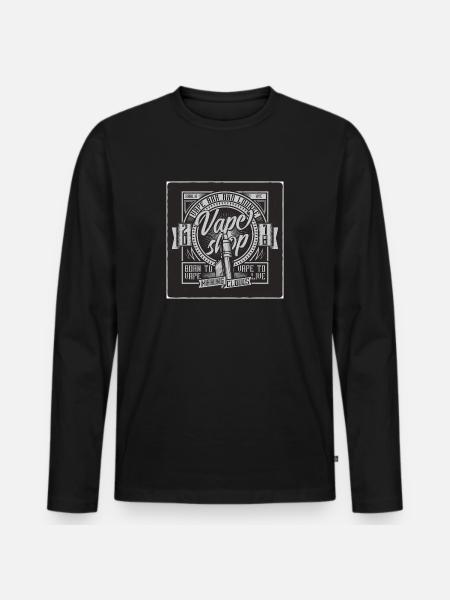 Vape smokers - Men's Premium Organic Long Sleeve Shirt - black