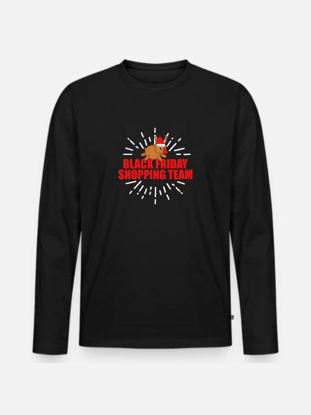Christmas Black Friday Shopping Team - Gift - Men's Premium Organic Long Sleeve Shirt - black