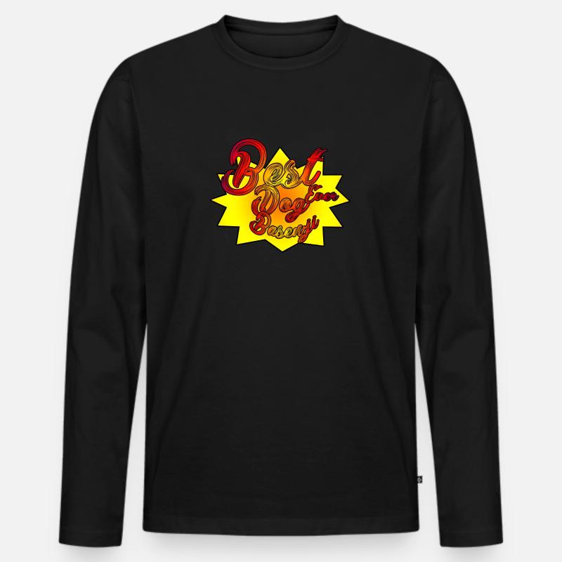 Best dog ever Basenji - Männer Premium Bio Langarmshirt - Schwarz