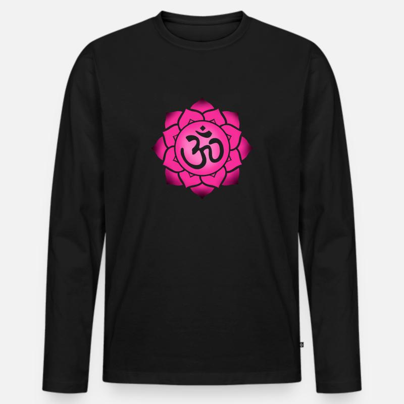 Hindu - Männer Premium Bio Langarmshirt - Schwarz