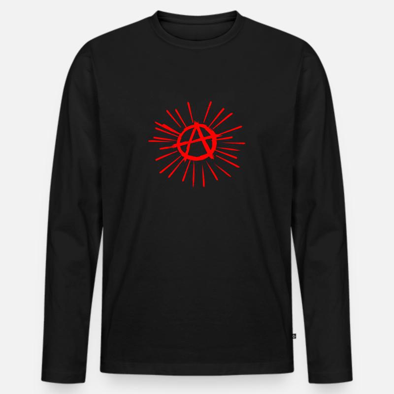 Symbol Anarchie Geschenkidee - Männer Premium Bio Langarmshirt - Schwarz