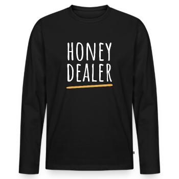 Honey Dealer Imker Biene Honig Bienen Imkerei Wabe - Männer Premium Bio Langarmshirt - Schwarz - Vorne - Nico (187cm)