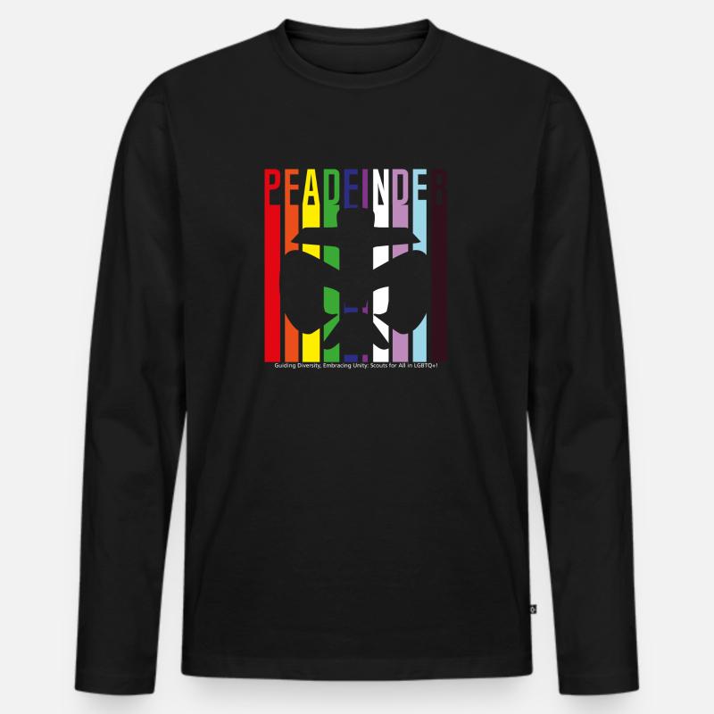Scouts support Lgbtq+ - Männer Premium Bio Langarmshirt - Schwarz