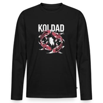 Humorvolle Botschaft für Koi-Liebhaber - Männer Premium Bio Langarmshirt - Schwarz - Vorne - Nico (187cm)