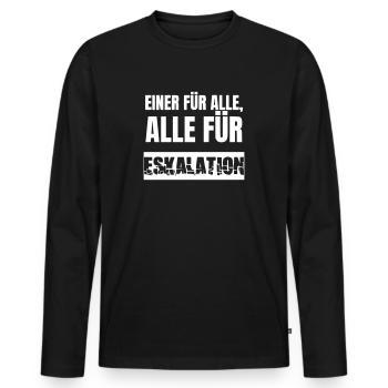 Group celebrates together without end - Men's Premium Organic Long Sleeve Shirt - black - Front - Nico (187cm)