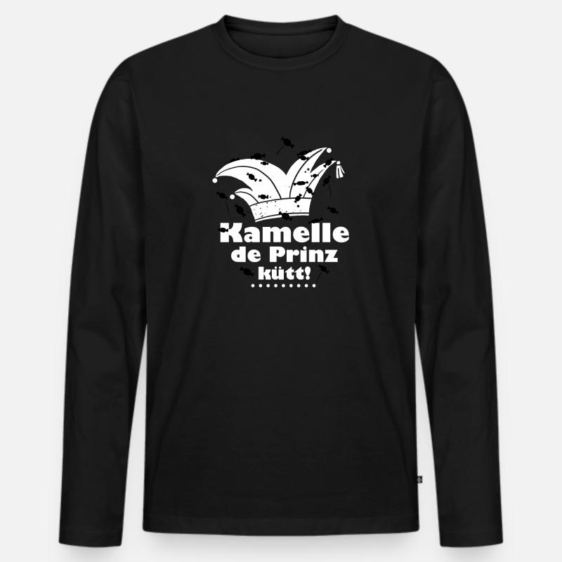 Kölner Karneval - Männer Premium Bio Langarmshirt - Schwarz