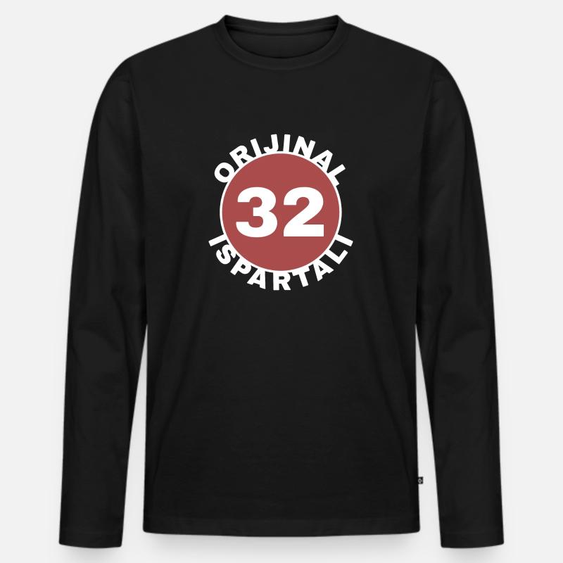 Isparta - Männer Premium Bio Langarmshirt - Schwarz