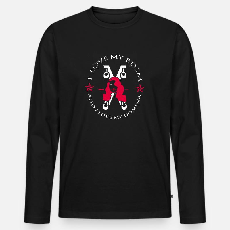 Domina-2 - Männer Premium Bio Langarmshirt - Schwarz