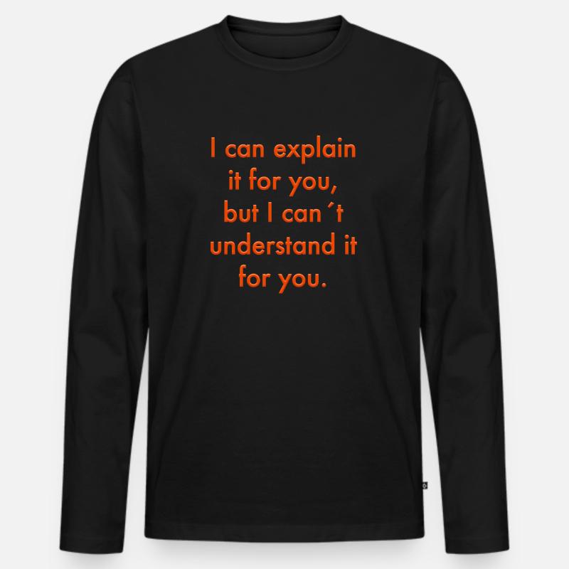 i can explain - Männer Premium Bio Langarmshirt - Schwarz