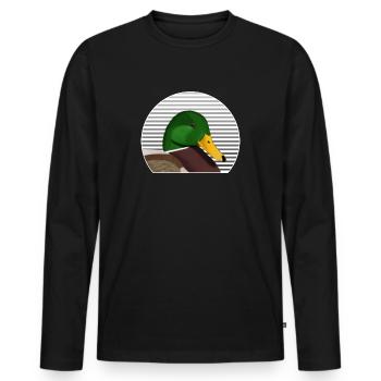 Oiseau stagnant Oiseau Oiseau Observateur des oiseaux - T-shirt manches longues Premium bio Homme - noir - Devant - Nico (187cm)