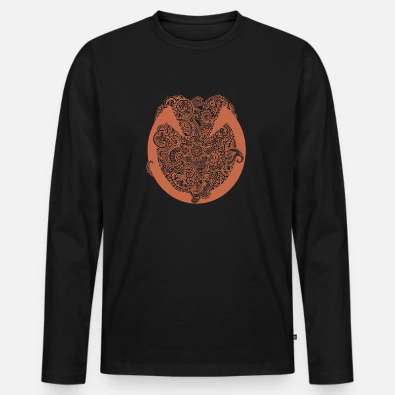 Pferd - Männer Premium Bio Langarmshirt - Schwarz