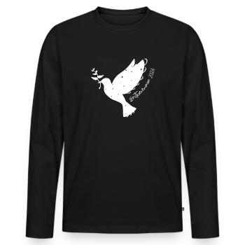 Erstkommunion 2023 1. Heilige Kommunion Taube - Männer Premium Bio Langarmshirt - Schwarz - Vorne - Nico (187cm)