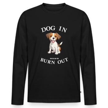 Hund Büro Bürohund Hundebesitzer Welpe Arbeit Job - Männer Premium Bio Langarmshirt - Schwarz - Vorne - Nico (187cm)