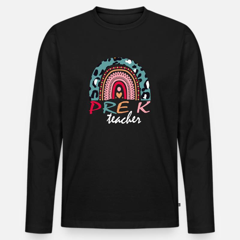 Boho Pre-K Squad Geschenk - Männer Premium Bio Langarmshirt - Schwarz