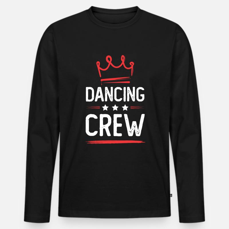 Dancing Crew - Männer Premium Bio Langarmshirt - Schwarz