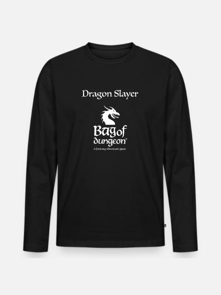 Bag of Dungeon: Dragon Slayer - Men's Premium Organic Long Sleeve Shirt - black