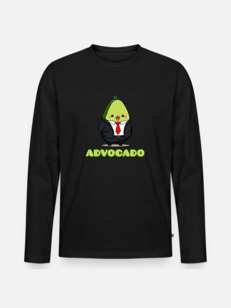 Advocado - Men's Premium Organic Long Sleeve Shirt - black